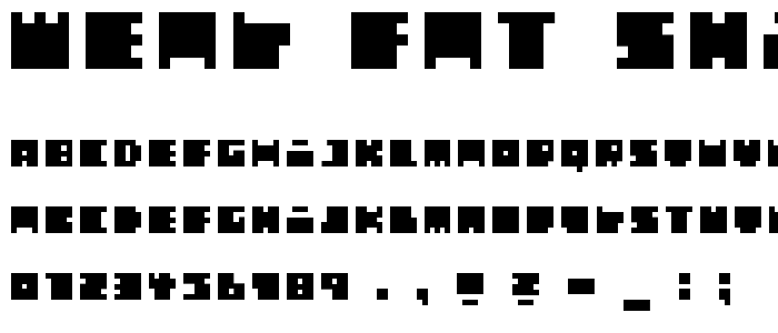 WEAR FAT SHIRT Slim font